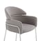 Armen Living Portia Gray Velvet and Brushed Stainless Steel Dining Room Chairs, PK2 LCPTSIGREY - alternate 5